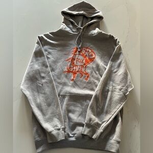 Tultex Zero Fox Given Graphic Hoodie Pull over Gray, size Medium